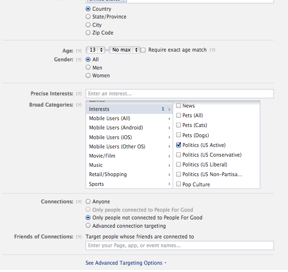 Facebook ad political targeting Facebook ad political targeting