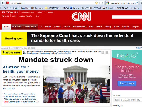 CNN screenshot ACA decision