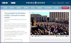 Obama campaign unsubscribe page