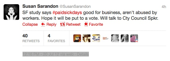 Sarandon Tweet