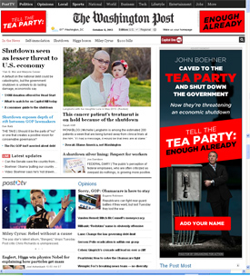 OFA takes over WashingtonPost frontpage