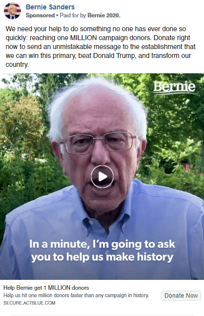 Bernie Sanders Facebook Ads