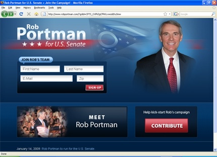 Rob Portman for Senate Website Screenshot