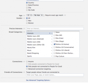 Facebook ad political targeting