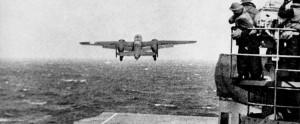 B-25 Mitchell heads for Tokyo at the start of the Doolittle Raid