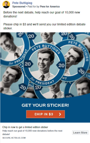 Pete Buttigieg Facebook Ads