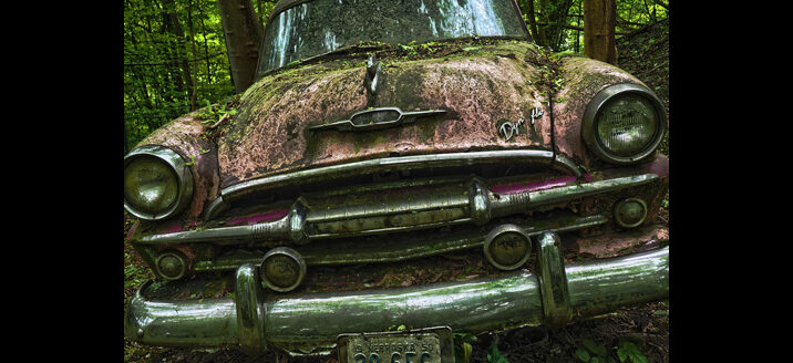Wrecked car