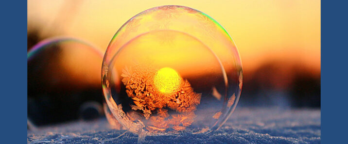 A frozen bubble