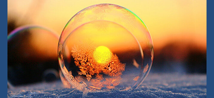 A frozen bubble