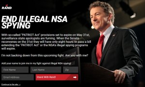 Rand Paul splash page