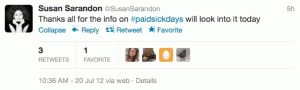 Sarandon Tweet