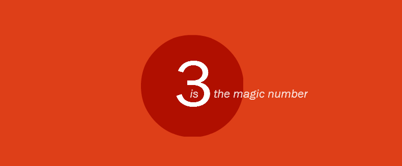Three is the magic number