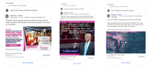 Trump Facebook Ad Examples